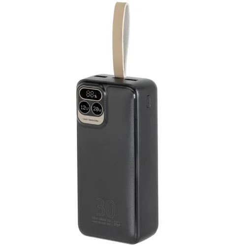 Rivacase PowerBank portable Rapid (30000 mAh) QC/PD 20W avec l\'écran LCD - Noir Image 1