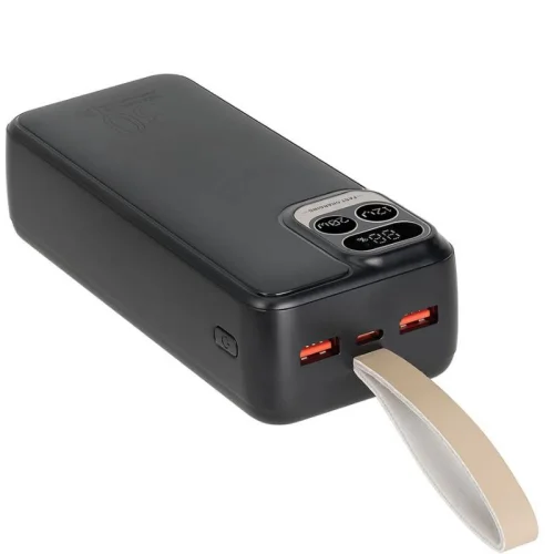 Rivacase PowerBank portable Rapid (30000 mAh) QC/PD 20W avec l\'écran LCD - Noir Image 3