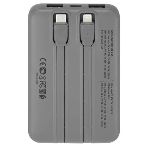 Rivacase PowerBank portable Turbo (10000 mAh) 30W avec 2 câbles intégrés Image 8