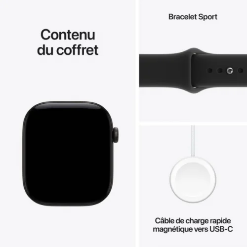 Apple Watch Series 12 GPS 46 mm en Aluminium - Noir Image 2