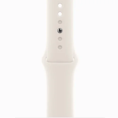 Apple Watch Series 11, Boîtier en Titane Or (GPS/46 mm) Bracelet Sport Lumière stellaire - S/M Image 2