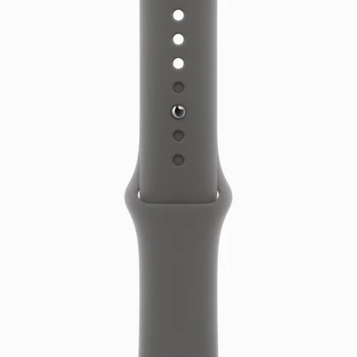 Apple Watch Series 11, Boîtier en Titane Naturel (GPS/46 mm) Bracelet Sport Gris minéral - S/M Image 1