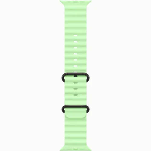 Apple Watch Ultra 3 Boîtier 49 MM Boîtier en titane noir (49 mm/GPS-Cellular)  - Bracelet Océan Vert fluo Image 1