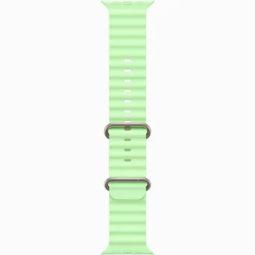 Apple Watch Ultra 3 Boîtier 49 MM Boîtier en titane naturel (49 mm/GPS-Cellular)  - Bracelet Océan Vert fluo Image 1