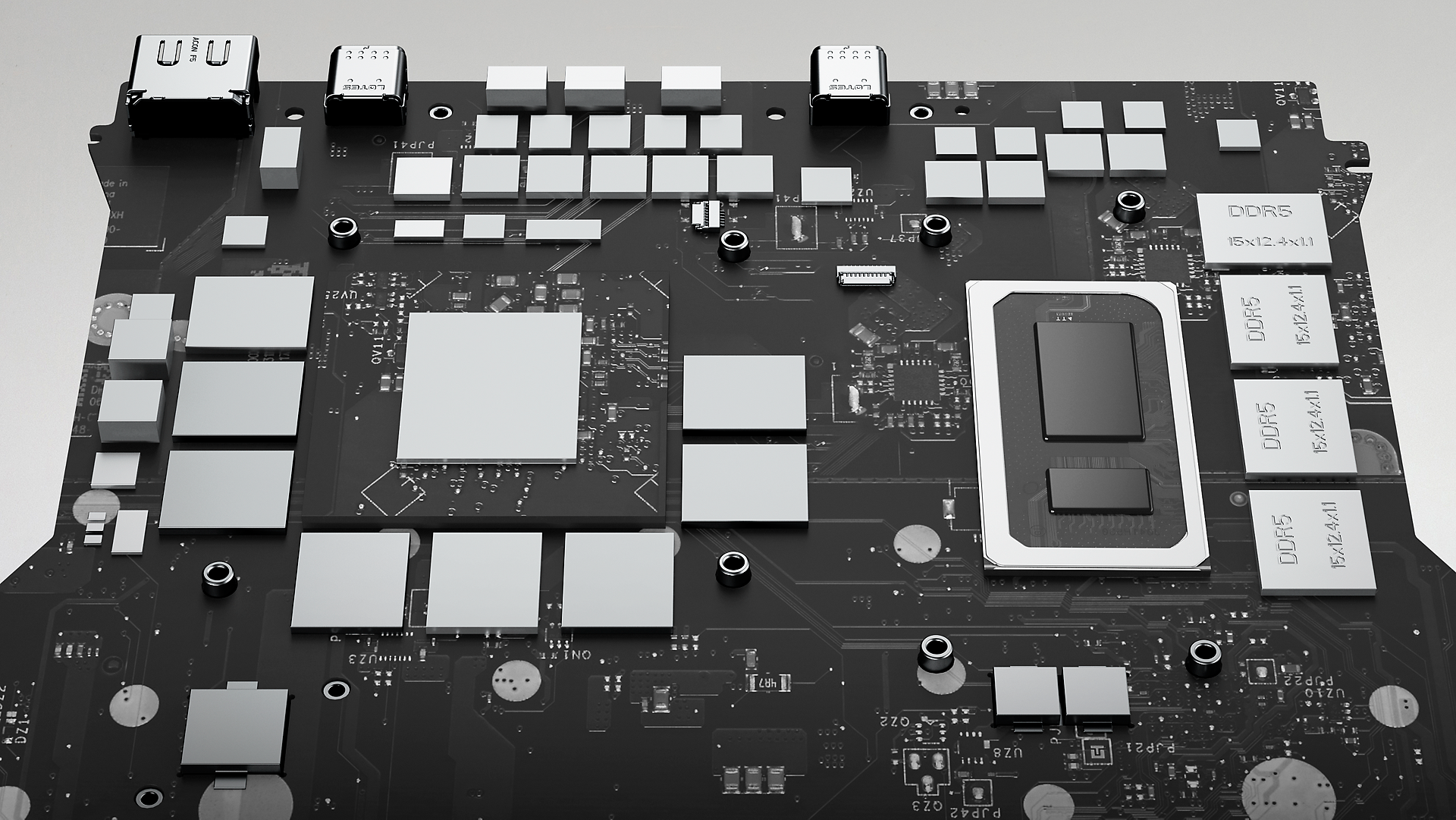 Image des fonctionnalités et des détails des technologies à l’intérieur de l’ordinateur portable de gaming Alienware x17 R2.