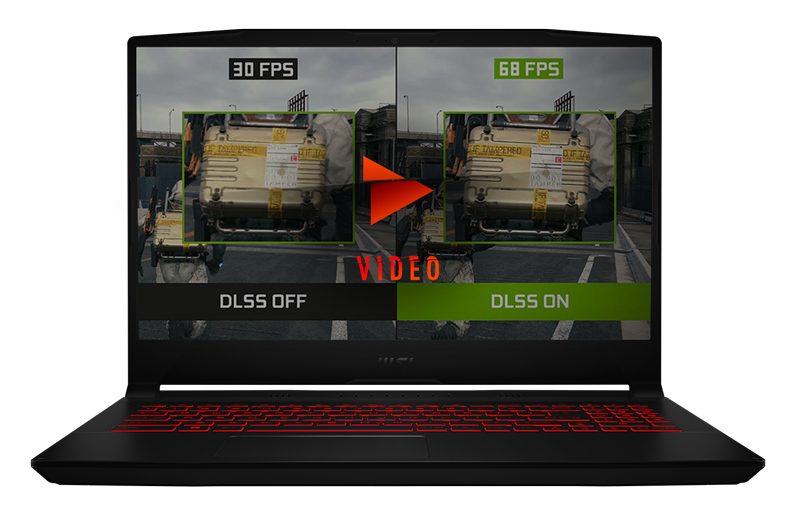 msi katana laptop with deep learning super sampling technology 