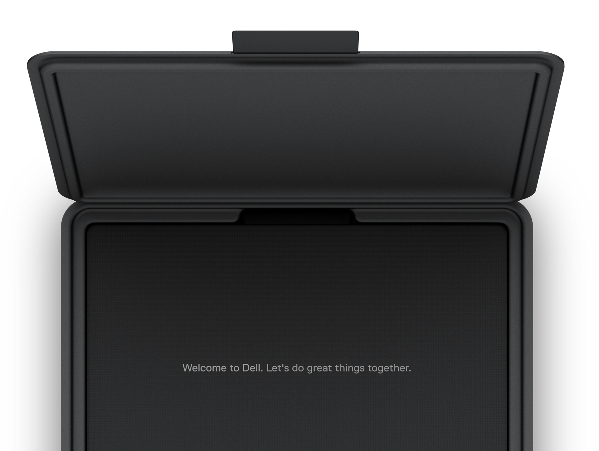 Image d’un emballage noir contenant un ordinateur portable 2-en-1 Dell Latitude 14 9430.