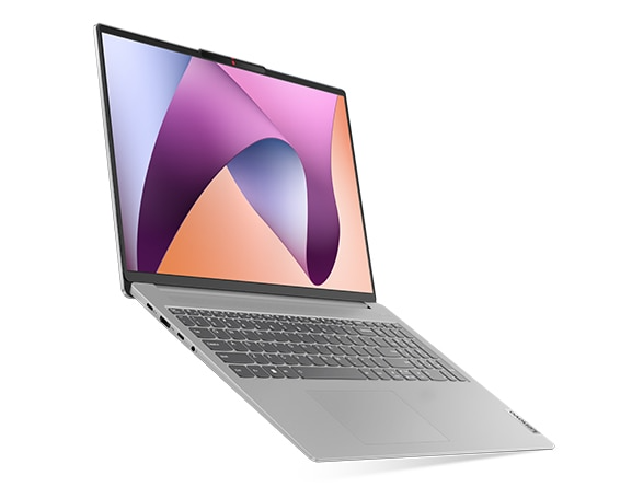 Left-facing IdeaPad Slim 5 Gen 8 laptop showing keyboard and left-side ports.