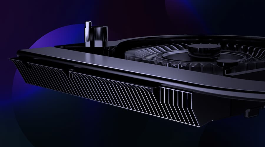 Rendu 3D des ventilateurs et du dissipateur finstack.