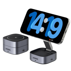 UGREEN Qi 15W Chargeur Induction iPhone Chargeur sans Fil Magnétique 2 en 1 Station de Charge Rapide