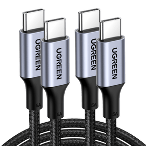 UGREEN Lot de 2 Câble USB C vers USB C PD 100W 5A 20V Câble USB Type C Nylon Tressé Charge Rapide